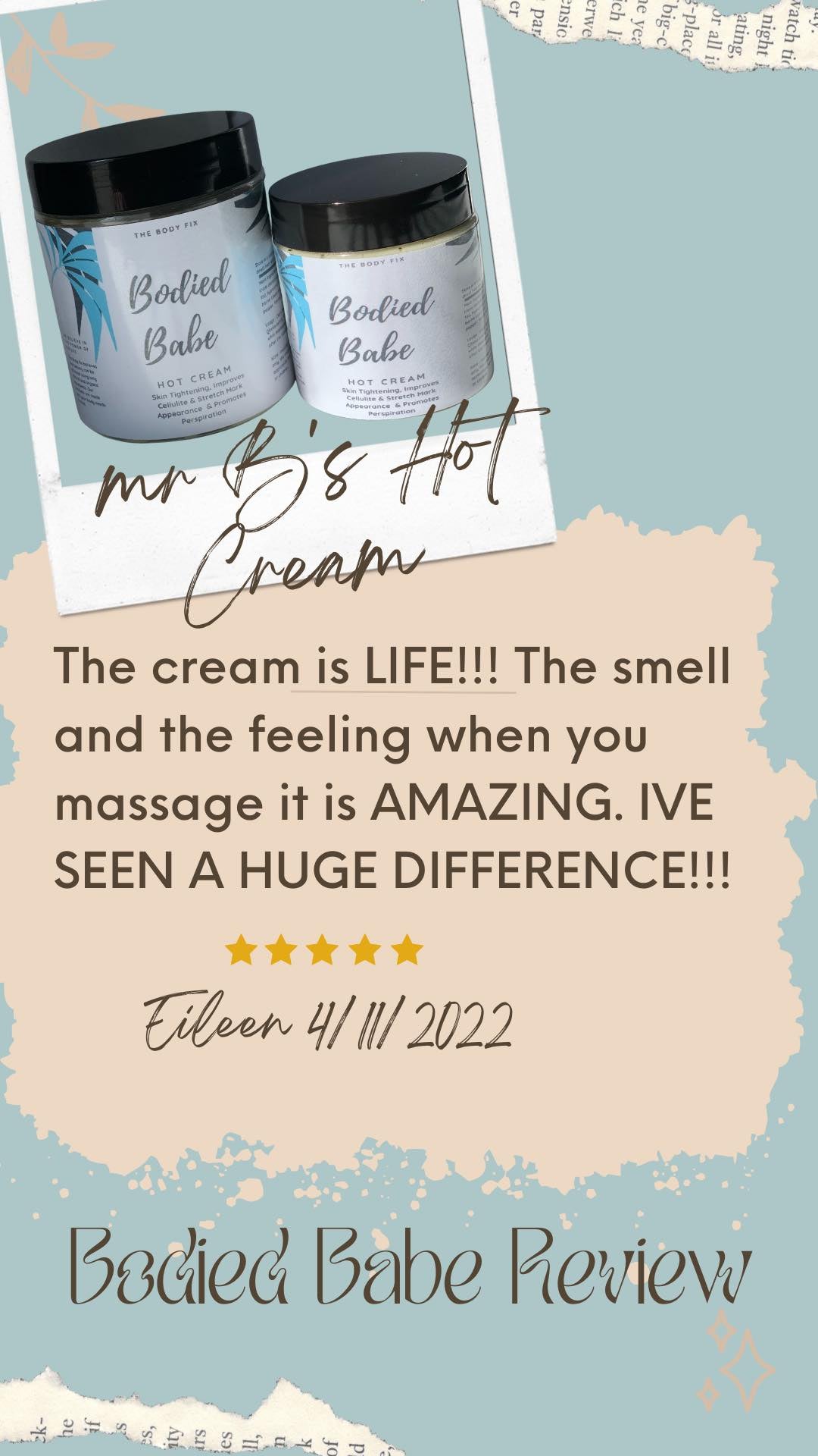 Bodied Babe Hot Cream cellulite sweat waist slimming cream