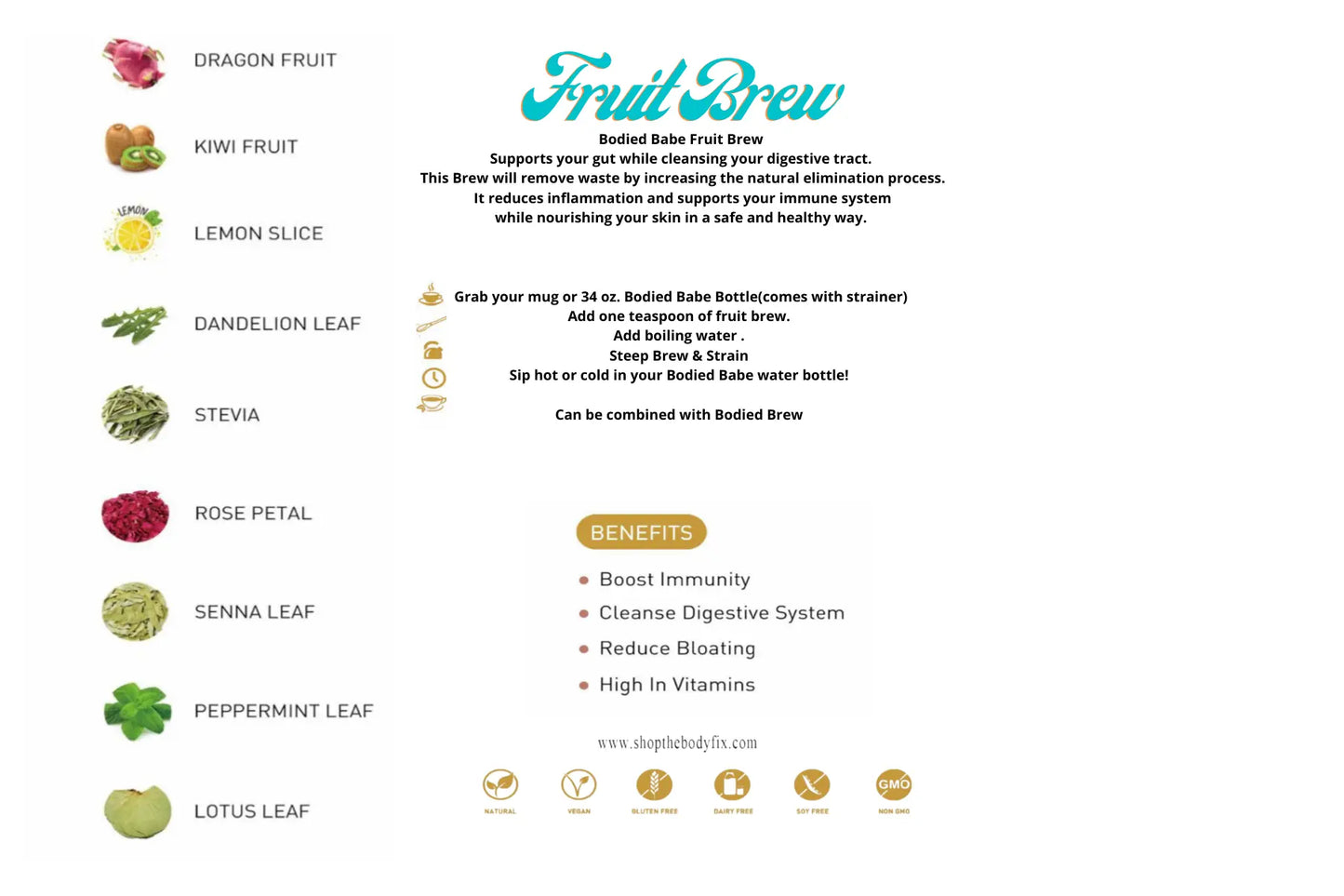 Fruit Brew BEAUTY  & IMMUNE BOOSTING BREW - THE BODY FIX