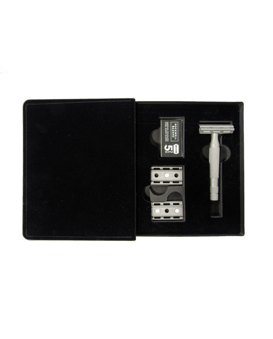 Rockwell 6S Stainless Steel Adjustable DE Safety Razor - Matte Stainless (6 Settings)